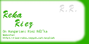 reka riez business card